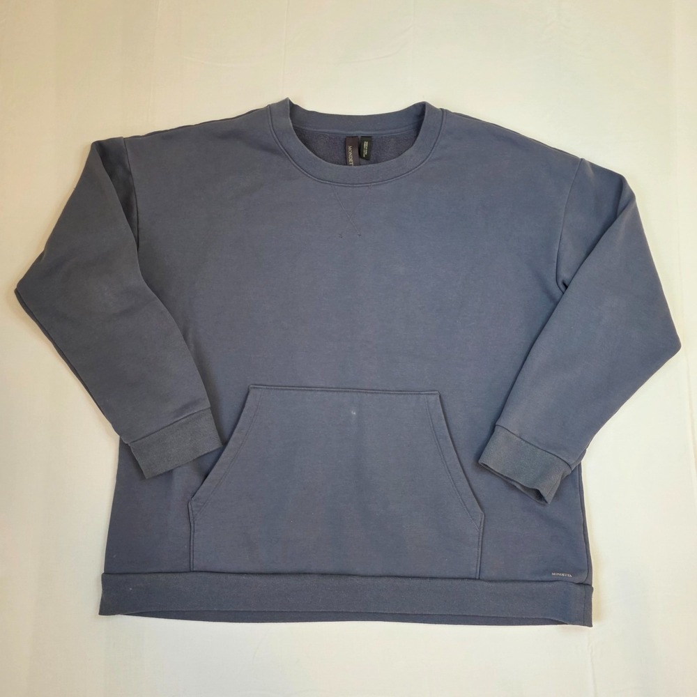 blue Mondetta women's xxl everyday soft fleece crewneck sweatshirt